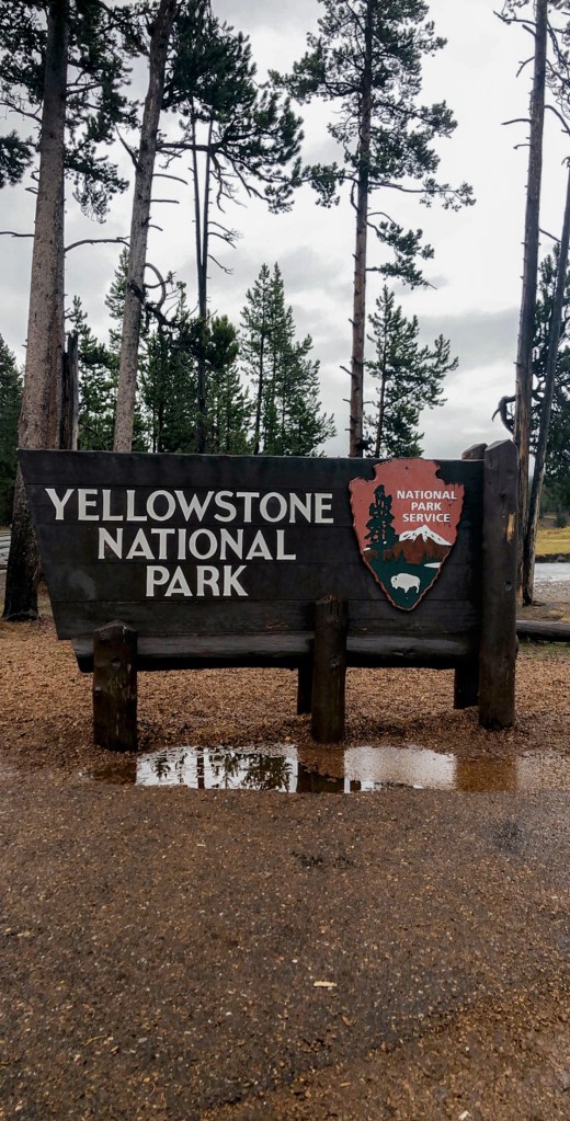 Yellowstone National Park Entrance sign